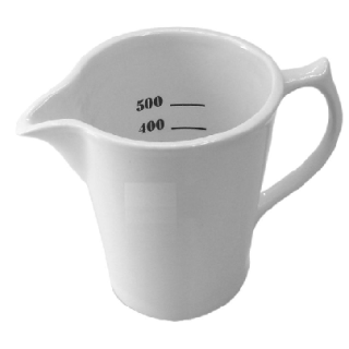 Caneca de Porcelana Graduada 500ml - Chiarotti (bequer com Alca Nao Graduado/jarro)