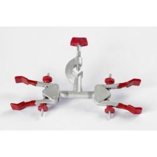 Garra Para Bureta Dupla Com Mufa Fixa Abertura 60mm (Pinça)