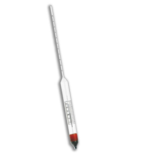 Densimetro Sacarimetro de Brix 0/10:0,1g/ml com Termometro 0+50:1C HG