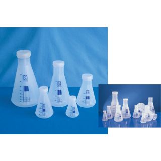 ERLENMEYER PP GRADUADO SILK-SCREEN COM TAMPA CAPACIDADE 250ML - NALGON