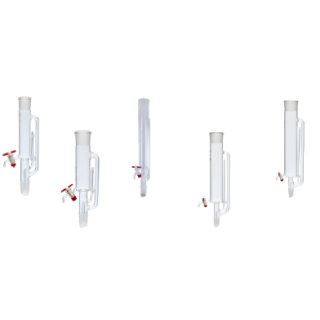 EXTRATOR DE SOXHLET ( SO A CORNETA COM JUNTA FEMEA 45/50 E JUNTA MACHO 24/40 ) C/ TORNEIRA TEFLON MEDIO
