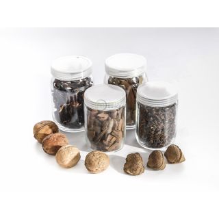 Pote Vidro Com Tampa Plastica Preta 100mL