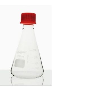 FRASCO ERLENMEYER VIDRO GRADUADO COM TAMPA ROSCA 100ML