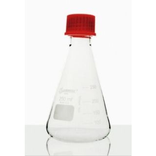 FRASCO ERLENMEYER VIDRO GRADUADO COM TAMPA ROSCA 2000ML