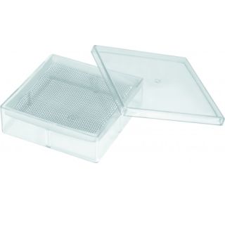 GERBOX PE TRANSPARENTE COM TELA EM ACO INOX DIMENSOES 11X11X3,5CM