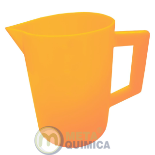 Jarra PE Graduado no Molde Cor Laranja Capacidade 3000ml (caneco PE Graduado)