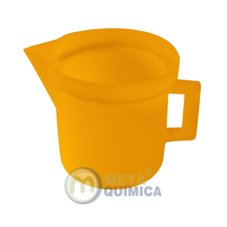 Jarra PE Graduado no Molde Cor Laranja Capacidade 7L (caneco PE Graduado)