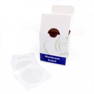 MEMBRANA FILTRANTE DE NITRATO DE CELULOSE BRANCA QUADRICULADA COM PAD 0,45µM Ø 47MM CX 100UN