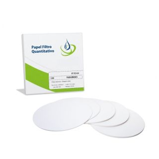 Papel Filtro Quantitativo Faixa Branca ø 9cm 100un