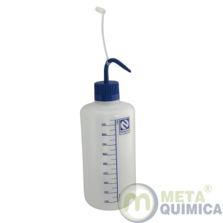 Pissete / Frasco Lavador Graduado Capacidade 1000mL - Bico Curvo