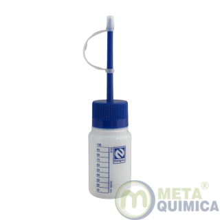 Pissete / Frasco lavador Graduado Capacidade 125mL - Bico Reto