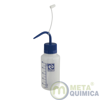 Pissete / Frasco Lavador Graduado Capacidade 250mL - Bico Curvo