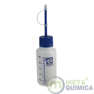 Pissete / Frasco lavador Graduado Capacidade 250mL - Bico Reto