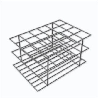 Suporte Para Tubo De Ensaio De Arame Inox - 24 Tubos De 20Mm