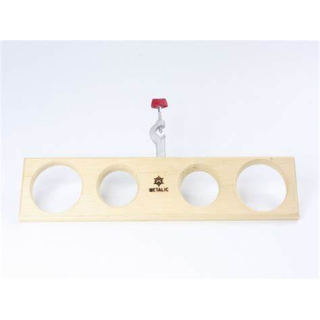 Suporte Para Funil Com Mufa - De Madeira Orifício 60Mm Capacidade 2 Funis