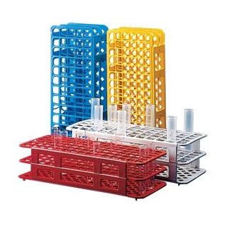 SUPORTE PARA TUBO DE ENSAIO PP COR VERMELHO - 40 TUBOS DE 20MM