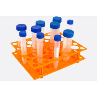 SUPORTE PARA TUBO TIPO FALCON DE 15 E 50ML COR LARANJA - 50 FUROS