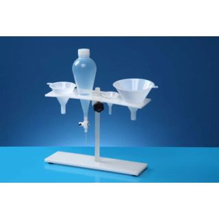 SUPORTE PARA FUNIL COM BASE E HASTE EM PP ORIFICIO 65MM E 85MM - CAPACIDADE 4 FUNIS