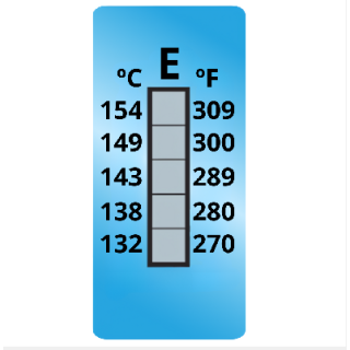 Termopaper 132°C a 154°C 5 Niveis PCT 10UN (fita Termometrica/fita Termica/fita Adesiva para Medir Temperatura) - MH3