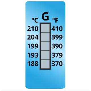 Termopaper 188°C a 210°C 5 Niveis PCT 10UN (fita Termometrica/fita Termica/fita Adesiva para Medir Temperatura) - MH3