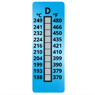 Termopaper 188ºC a 249°C 10 Niveis PCT 10UN (fita Termometrica/fita Termica/fita Adesiva para Medir Temperatura) - MH3