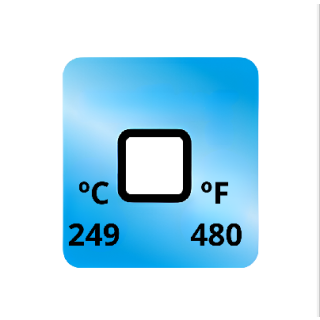 Termopaper 249°C 1 Nivel PCT 50UN (fita Termometrica/fita Termica/fita Adesiva para Medir Temperatura) - MH3