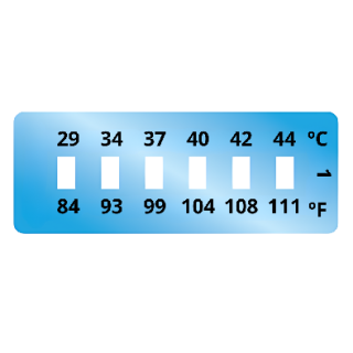 Termopaper 29°C a 44°C 6 Niveis PCT 10UN (fita Termometrica/fita Termica/fita Adesiva para Medir Temperatura) - MH3