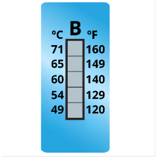 Termopaper 49°C a 71°C 5 Niveis PCT 10UN (fita Termometrica/fita Termica/fita Adesiva para Medir Temperatura) - MH3