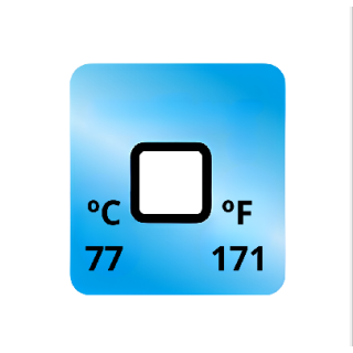 Termopaper 77°C 1 Nivel PCT 50UN (fita Termometrica/fita Termica/fita Adesiva para Medir Temperatura) - MH3
