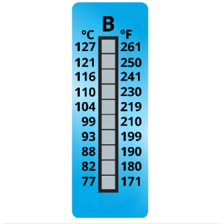 Termopaper 77ºC a 127°C 10 Niveis PCT 10UN (fita Termometrica/fita Termica/fita Adesiva para Medir Temperatura) - MH3
