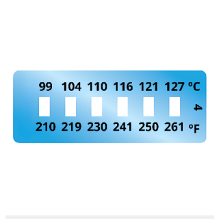 Termopaper 99°C a 127°C 6 Niveis PCT 10UN (fita Termometrica/fita Termica/fita Adesiva para Medir Temperatura) - MH3