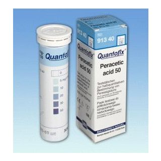 TESTE RÁPIDO - INDICADOR DE ÁCIDO PERACÉTICO 0-5-10-20-30-50mg/l PAA QUANTOFIX