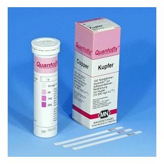 TESTE RÁPIDO - INDICADOR DE COBRE 0-10-30-100-300mg/L Cu+/2+ QUANTOFIX
