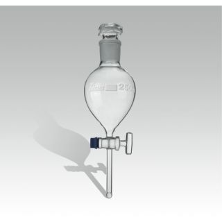 Funil Separação (Tipo Bola) Rolha Vidro E Torneira Vidro 500ml