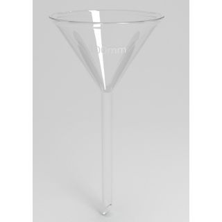 Funil Analítico Borosilicato Haste Longa Ø 75mm Capacidade 60ml