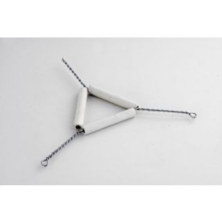 Triângulo Arame Galvanizado Com Tubos De Porcelana 03Cm