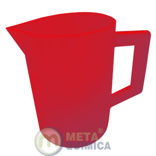 Jarra PE Graduado no Molde Cor Vermelho Capacidade 3000ml (caneco PE Graduado)