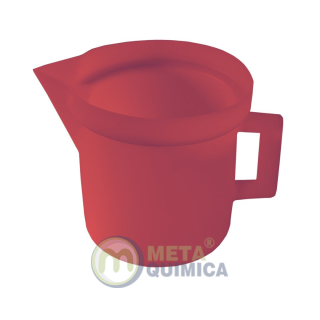 Jarra PE Graduado no Molde Cor Vermelho Capacidade 7L (caneco PE Graduado)