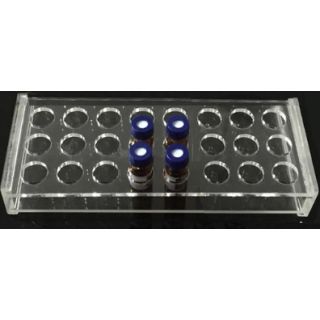 Suporte Para Tubo Vial Em Acrílico - 24 Tubos De 23mm